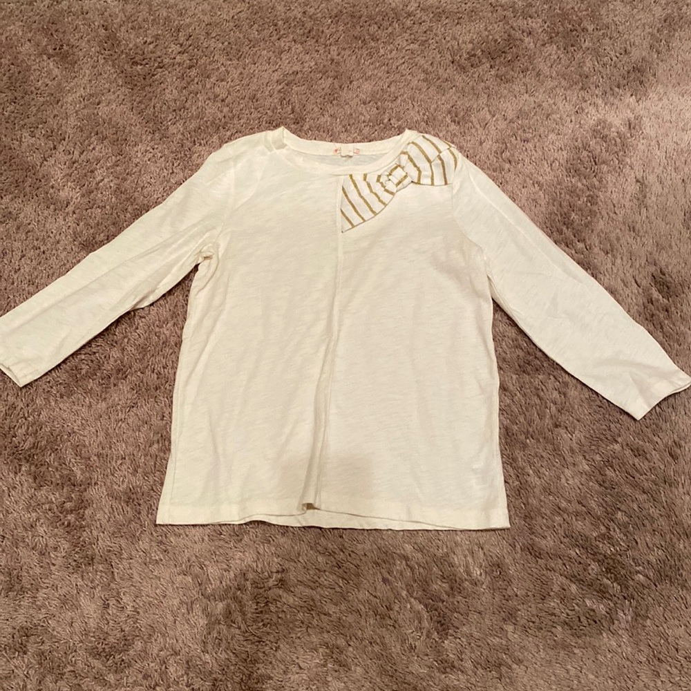 🤍Crewcuts cream top 3/4 sleeve🤍